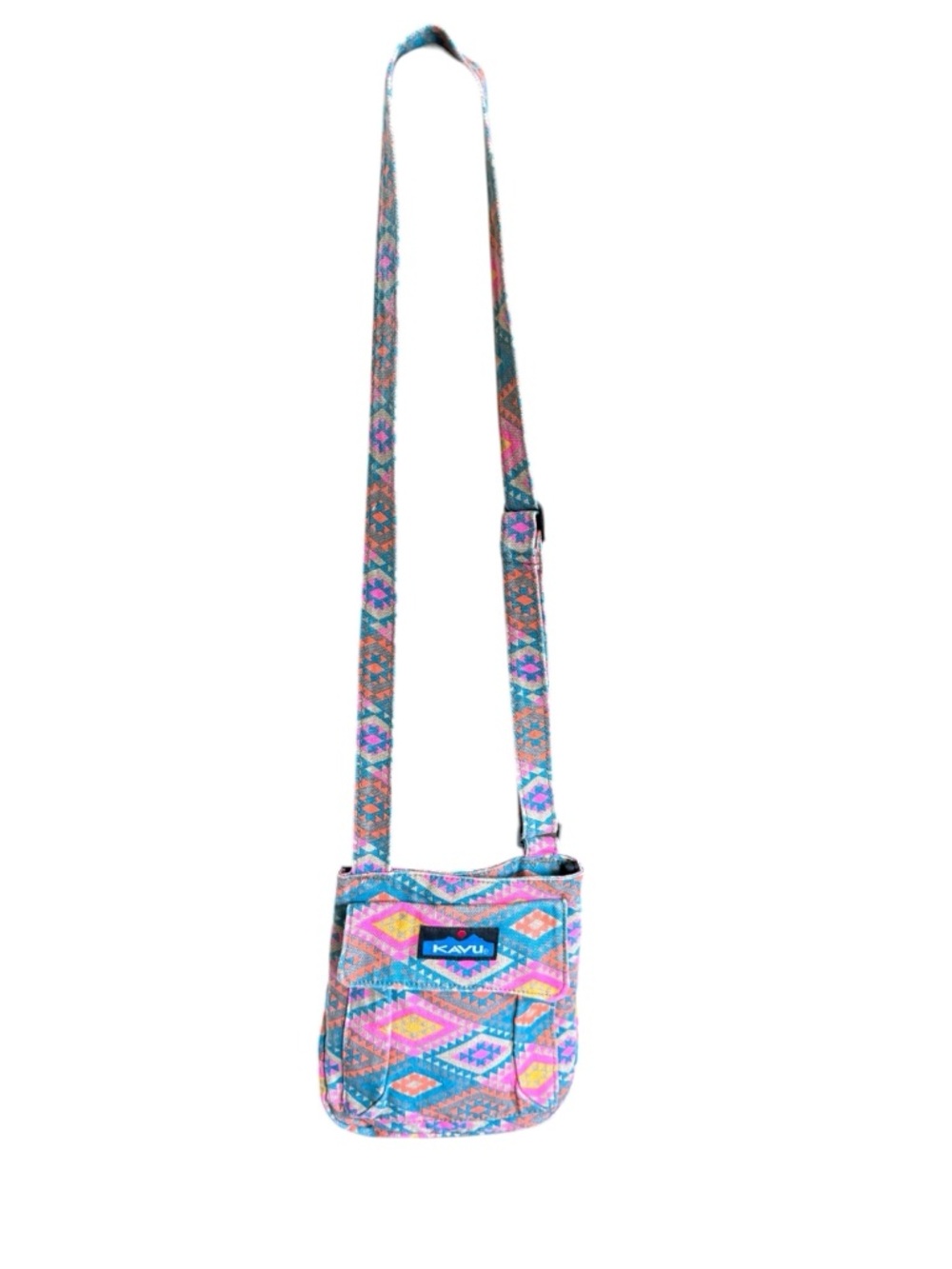 Kavu Crossbody Bag Colorful Geometric Print